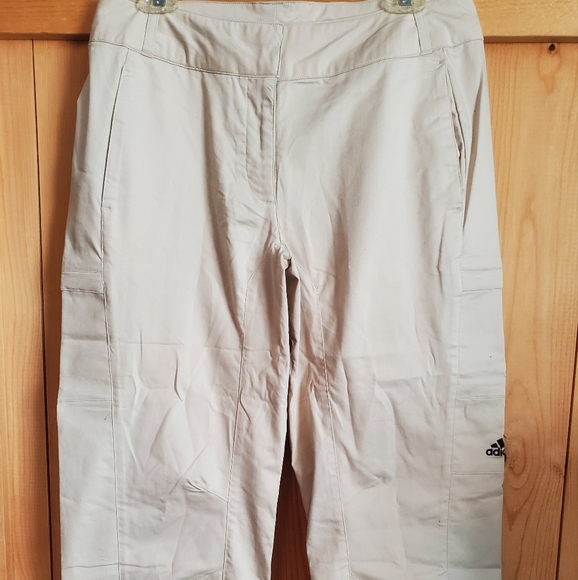 Adidas khaki cropped pants - Picture 1 of 7
